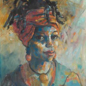 Orange Head Scarf