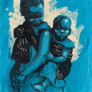 Mother and Child in Blue
