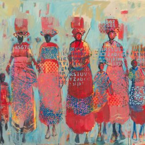 Red Women Walking